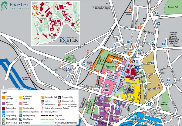 Map Of Exeter Map Of Exeter